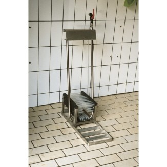 Vink Nettoyeur de Bottes en Acier Inoxydable Bas (3 Brosses) - Pratique pour des bottes toujours propres