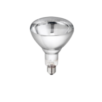 Ampoule en verre dur 250 W - Blanc | Contenance 17.5x12x12 cm