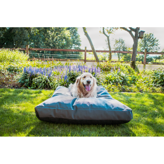 Lit pour chien d'extérieur Let's Sleep Cushy Cloud XL Anthracite 117.7x83.5x41.2 cm