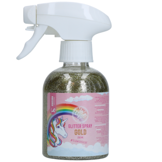 Lucky Horse Unicorn Glitter Spray Gold - Brillez avec style!