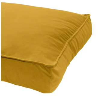 Coussin de Salon en Velours Madison Jaune 120x90x12 cm