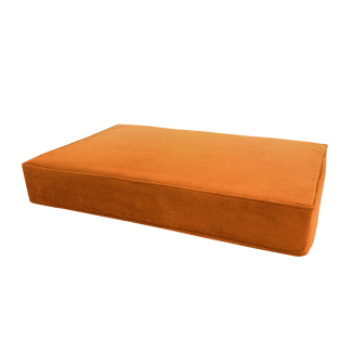 Coussin Orthopédique Madison Velours Orange S pour Chien