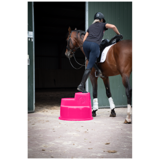 Marchepied d'Équitation 3 Marches Rose - Pratique et Coloré pour les Cavaliers