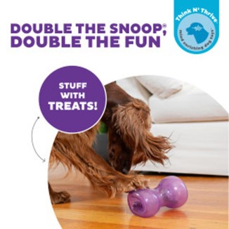 Outward Hound Double Snoop Violet pour chiens - Jeu interactif amusant