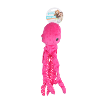 Pawise Pieuvre en Peluche Multicolore pour Chien (3 couleurs assorties)