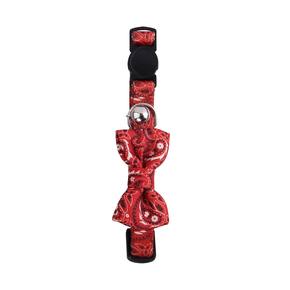 Collier pour Chat Pawise avec Nœud Papillon Rouge - Élégance Féline