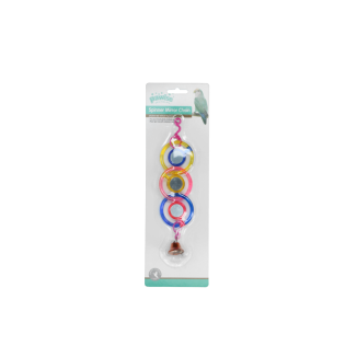 Pawise Spinner Mirror Chain: Chaîne à Miroir Amusante pour Oiseaux
