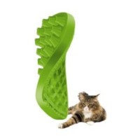 Brosse pour Chat Pet+Me Poils Longs Verte - Brosse de toilettage efficace