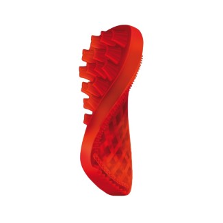 Brosse pour chien poils longs rouge Pet+Me - Grooming efficace et doux