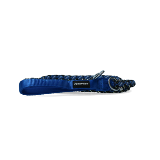 Laisse Triple Sécurité Petsport Bleue 1.8 m - Pour une promenade en toute tranquillité