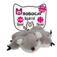 Robocat Écureuil - Jouet interactif pour chat - Dimensions: 6.8x18.2x13.3 cm