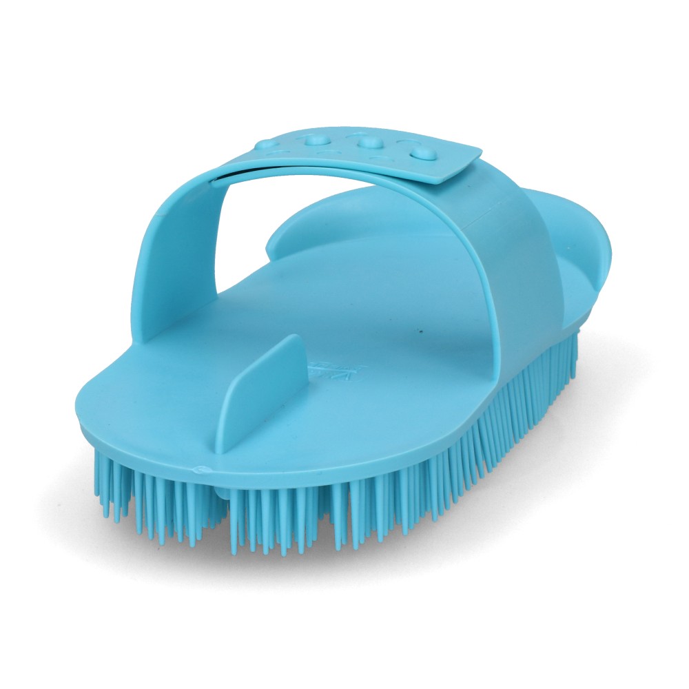 Peigne à curry Original 180 x 90 mm Bleu bébé - Idéal pour le toilettage des chevaux