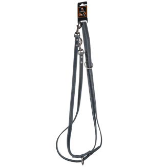 Spotted! Laisse de Dressage Professionnelle en Cuir Gris 1.6 x 250 cm