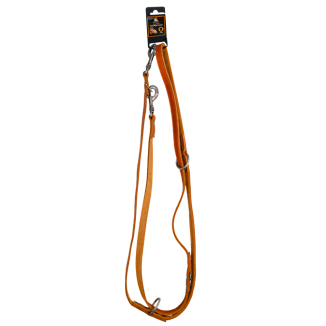 Spotted! Laisse de Dressage Pro en Cuir Cognac 1.6 x 250 cm