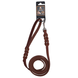 Spotted! Laisse d'exposition en cuir Pro marron 1,8 x 180 cm (mousqueton)