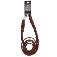 Spotted! Laisse de présentation en cuir Pro marron 1 x 180 cm (Mousqueton)