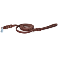 Spotted! Laisse de présentation en cuir Pro marron 1,6 x 180 cm (Mousqueton)