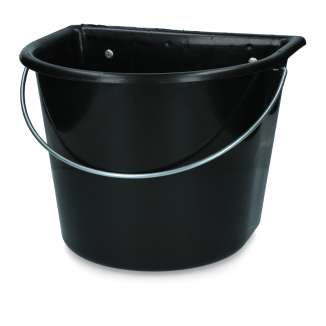 vPlast Mangeoire Portable / avec Crochets et Poignée 15 l Noir