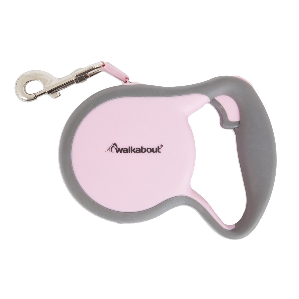 Laisse rétractable Walkabout Rose S