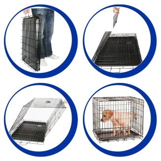 Cage pour chien en fil de fer Pawise taille M