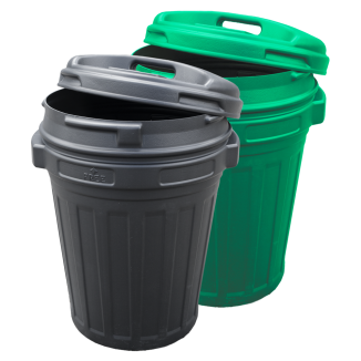 Seau de stockage avec couvercle 70 litres Vert