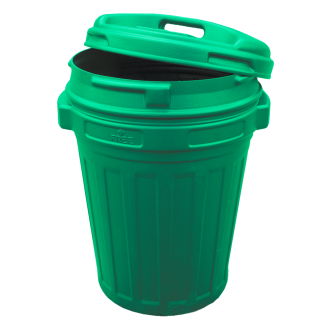 Seau de stockage avec couvercle 70 litres Vert