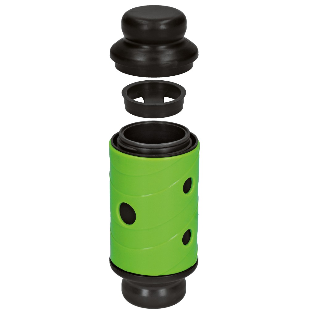 Mangeoire et distributeur de friandises roulant vert S Eat Slow Live Longer