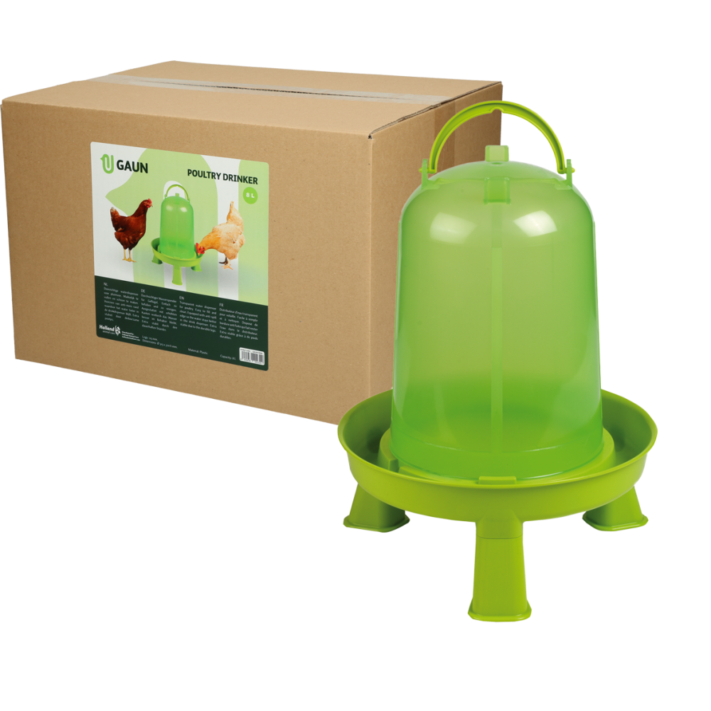 Abreuvoir pour volaille Gaun avec pieds Vert Citron 8 l