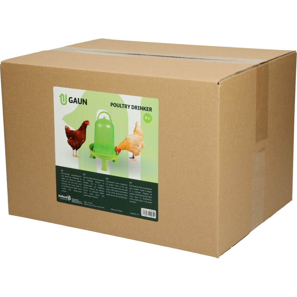 Abreuvoir pour volaille Gaun avec pieds Vert Citron 8 l