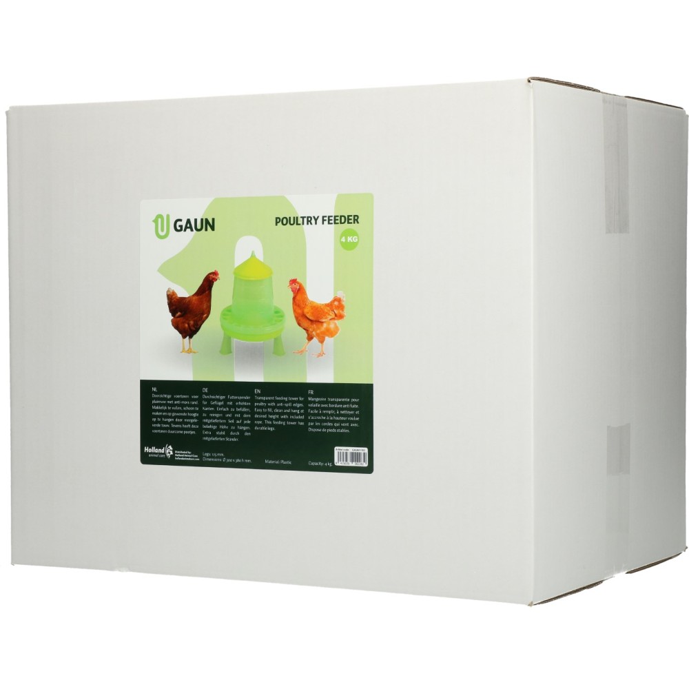 Mangeoire pour volaille Gaun avec pieds Vert Citron 4 kg