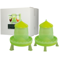 Mangeoire pour volaille Gaun avec pieds Vert Citron 4 kg
