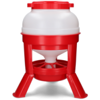 Mangeoire pour volaille Gaun avec pieds Rouge 20 l