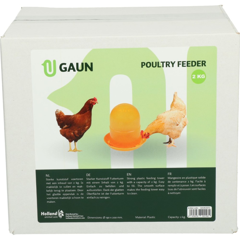 Mangeoire pour volaille Gaun Orange 2 kg